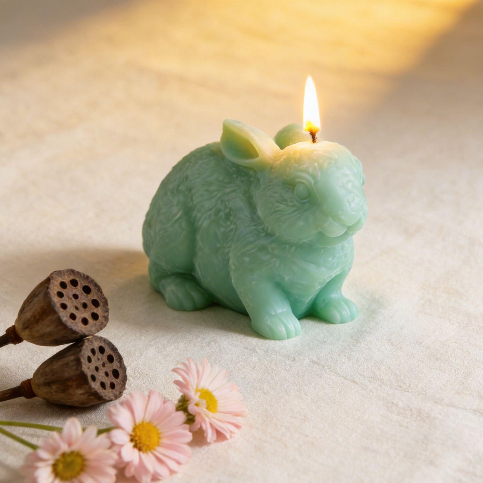 Soap Making Friend - แม่พิมพ์ซิลิโคนรูปกระต่าย 3 มิติ สำหรับงานประดิษฐ์ ทำเทียนอีสเตอร์ ทำสบู่