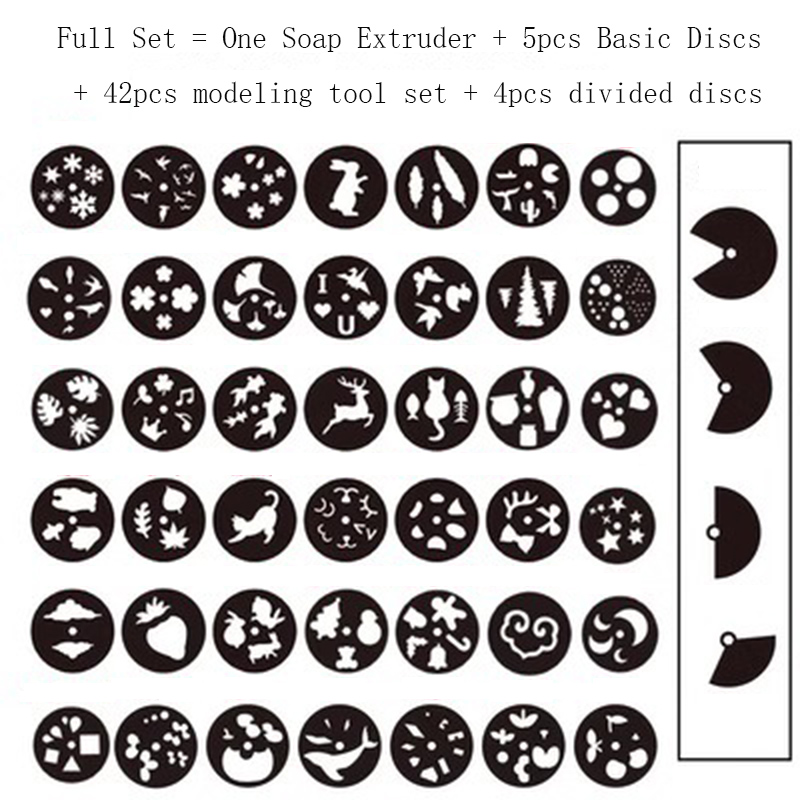 Soap Making Kit For Kids - เครื่องอัดรีดสบู่ที่มีประโยชน์สุดสร้างสรรค์ทำสบู่โฮมเมดแบบ DIY อุปกรณ์ตกแต่งชุดกดสิวสร้างแบบจำลองหัวใจดวงจันทร์ฯลฯ