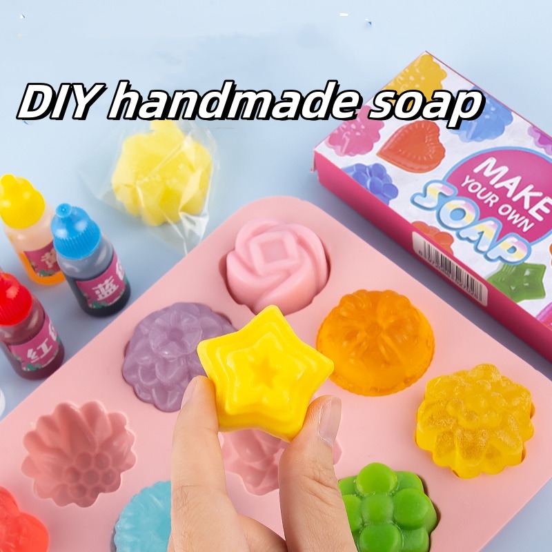Soap Making Kit For Kids - DIY สบู่แฮนด์เมดคริสตัลสบู่สบู่ทําวัสดุสาวชุดของเล่นของขวัญวันเกิดสบู่ทําชุด