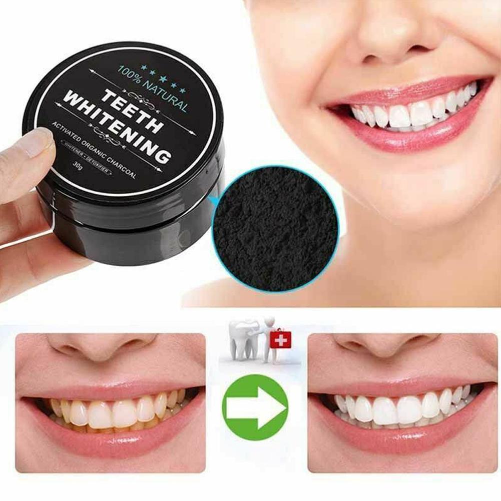Activated Charcoal Powder - ผงถ่านกัมมันต์ออร์แกนิคสำหรับขัดฟัน ทำความสะอาดฟัน แข็งแรงขึ้น ฟอกสีฟัน ดูแลสุขภาพช่องปาก 30