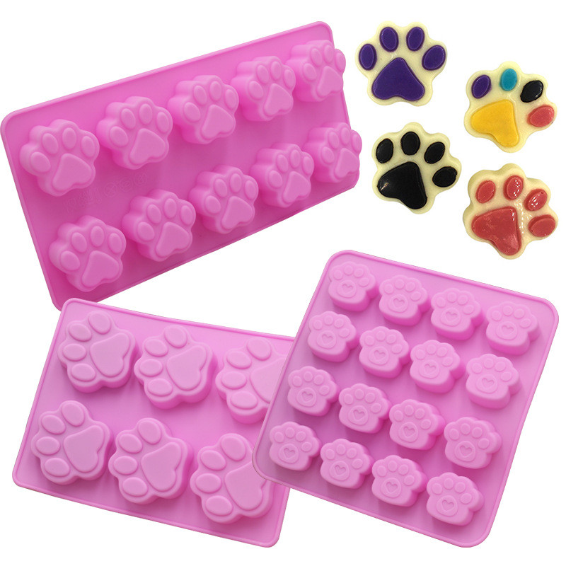 Soap Making Supplies - Cat Claw รูปร่างช็อกโกแลตซิลิโคนแม่พิมพ์ DIY เบเกอรี่เค้กตกแต่งแม่พิมพ์พุดดิ้งเยลลี่สบู่แม่พิมพ์หยดกาวแม่พิมพ์ถาดน้ําแข็ง
