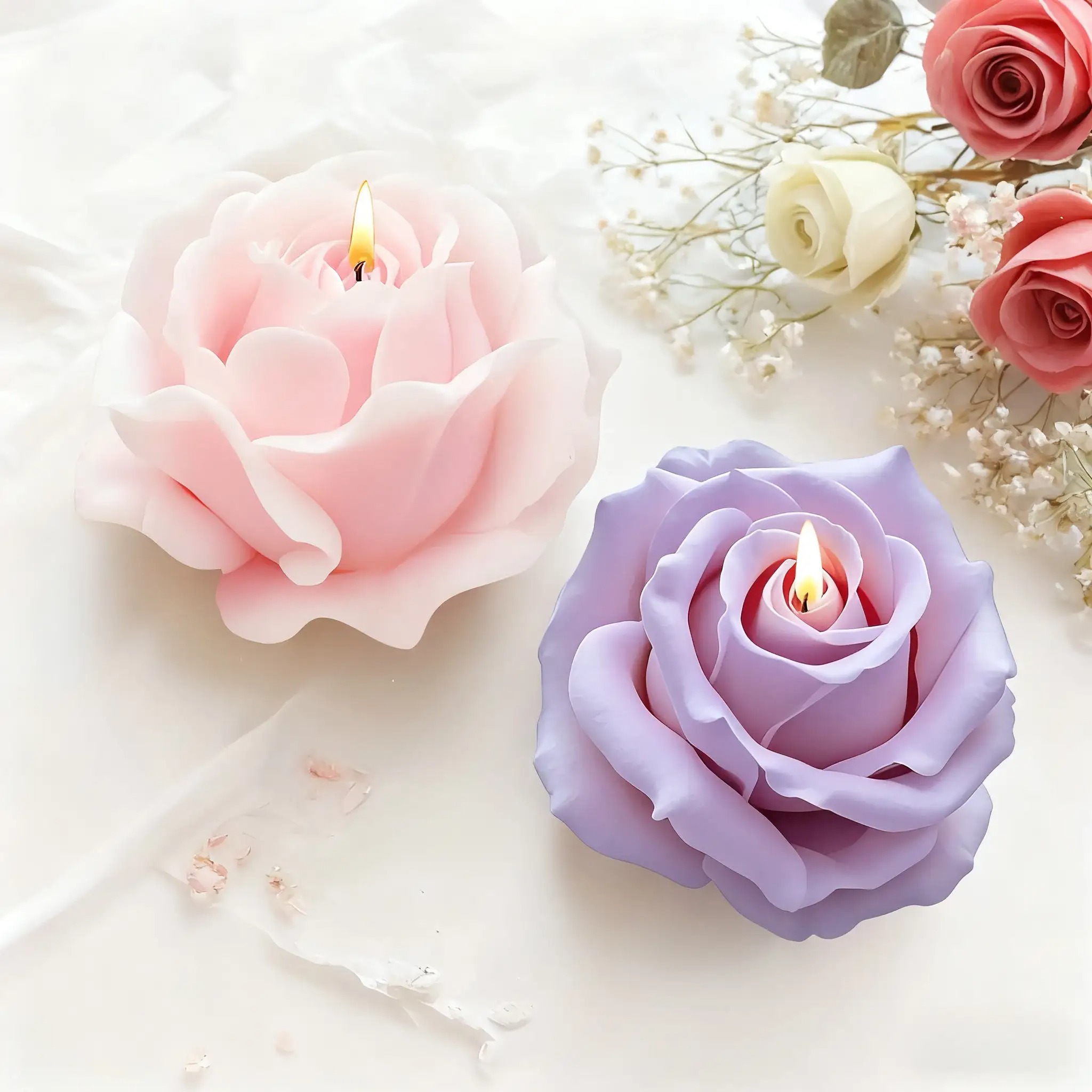 แม่พิมพ์เทียนซิลิโคนรูปดอกกุหล - Soap Making Additives บทวิจารณ์และราคา