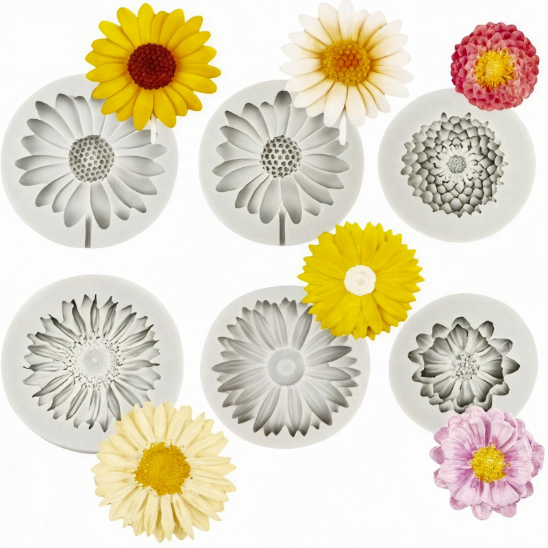 6 ชิ้น，แม่พิมพ์ซิลิโคนลายดอกทา - Soap Making Supplies บทวิจารณ์และราคา