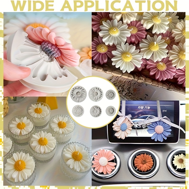 6 ชิ้น，แม่พิมพ์ซิลิโคนลายดอกทา - Soap Making Supplies บทวิจารณ์และราคา