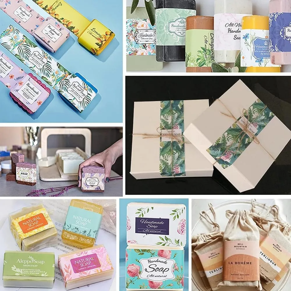 90PCS Handmade Wrap เทปฉลาก 9  - Soap Making Websites บทวิจารณ์และราคา