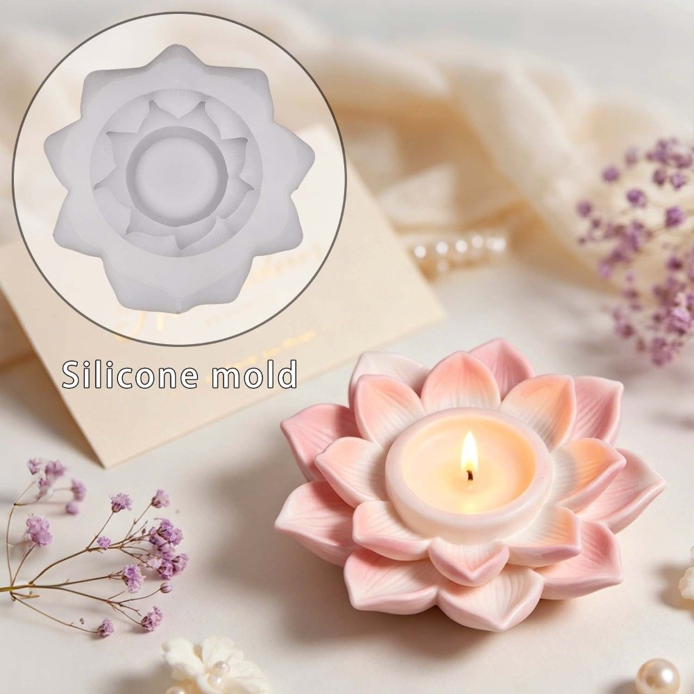 แม่พิมพ์ฐานเทียนดอกบัว 3 มิติ  - Soap Making Base บทวิจารณ์และราคา