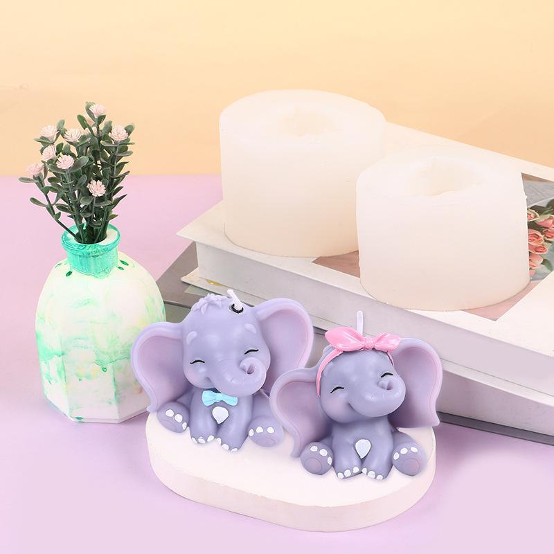 แม่พิมพ์เทียนซิลิโคนรูปช้าง 3  - Soap Making Supplies บทวิจารณ์และราคา