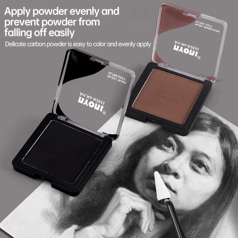 Nyoni ภาพวาดแบบเปียกแห้ง6สีผงส - Activated Charcoal Powder บทวิจารณ์และราคา
