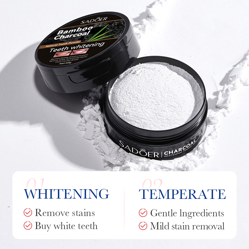 ผงฟอกฟันขาวด้วยถ่านไม้ไผ่ ช่วย - Activated Charcoal Powder บทวิจารณ์และราคา