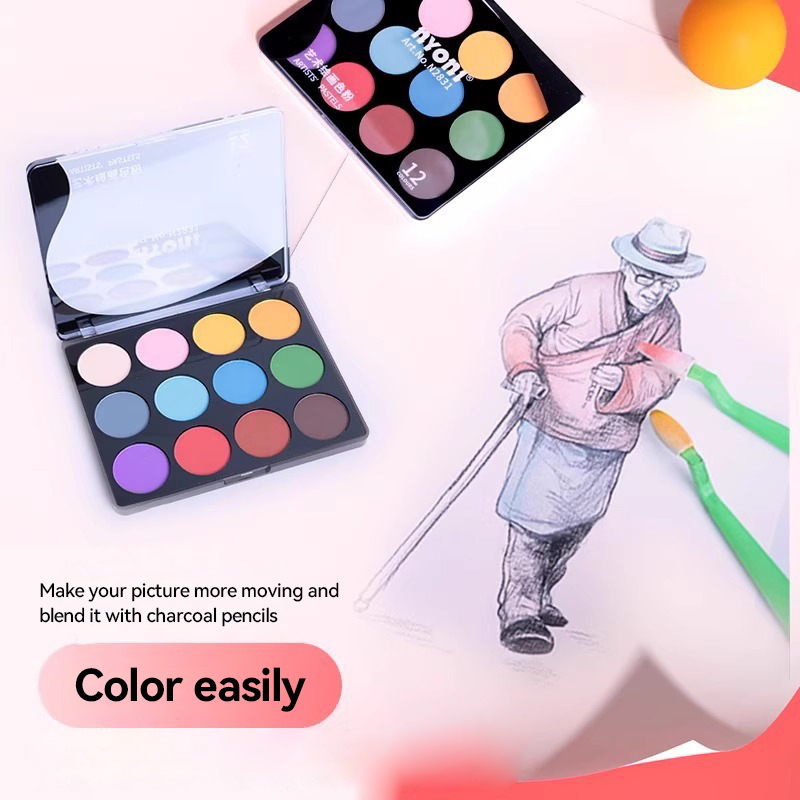 ผงสี NYONI 12 สี อัลตร้าซอฟท์  - Activated Charcoal Powder บทวิจารณ์และราคา