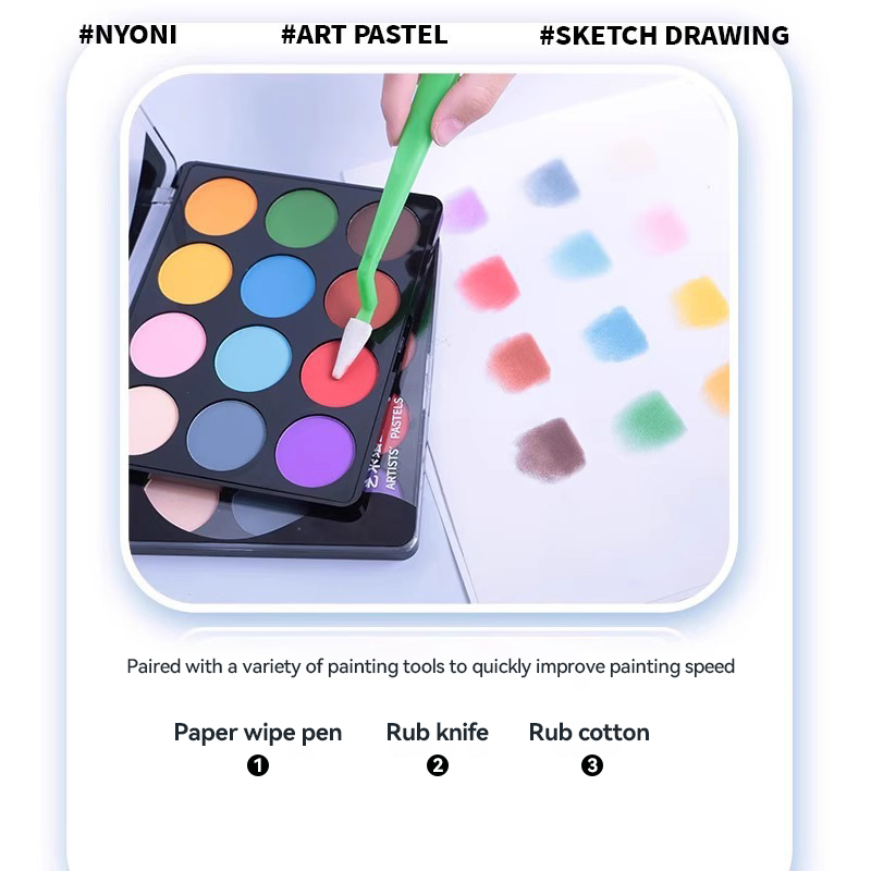 ผงสี NYONI 12 สี อัลตร้าซอฟท์  - Activated Charcoal Powder บทวิจารณ์และราคา