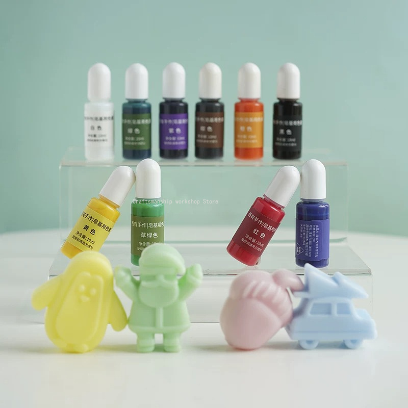 สีผสมสบู่ทำมือ 10 สี 10 มล. สำ - Soap Making Base บทวิจารณ์และราคา