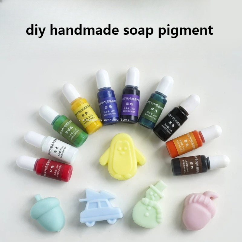 สีผสมสบู่ทำมือ 10 สี 10 มล. สำ - Soap Making Base บทวิจารณ์และราคา